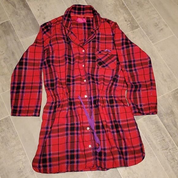 Victoria Secret Red Plaid w/Purple Shirt - Picture 2 of 8